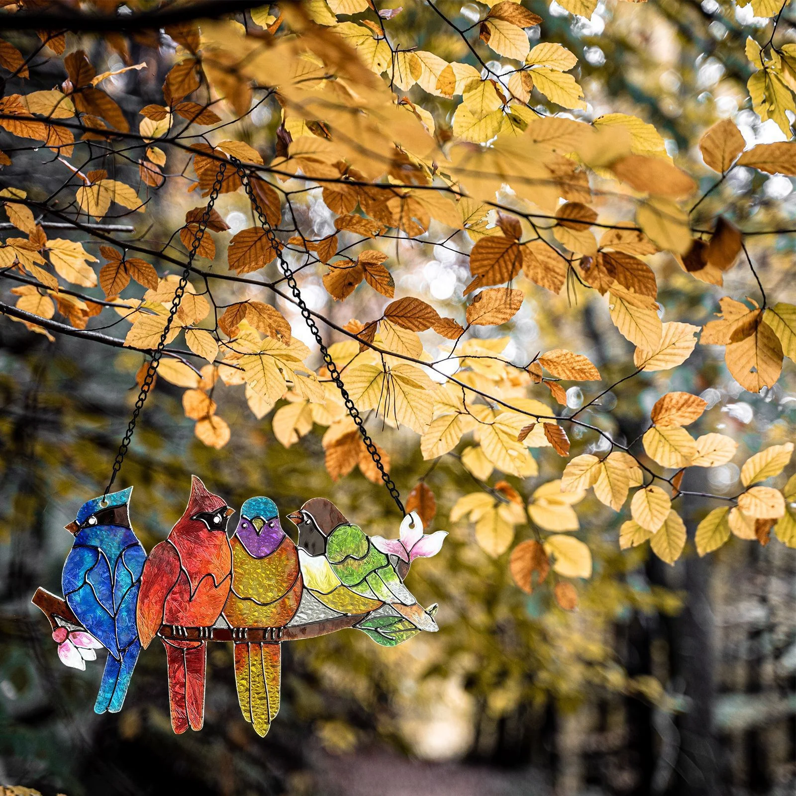 Colourful Decorative Metal Bird Pendant
