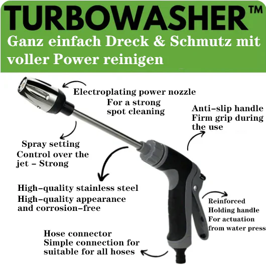 Turbowasher Set-Power high-pressure cleaner +soap container