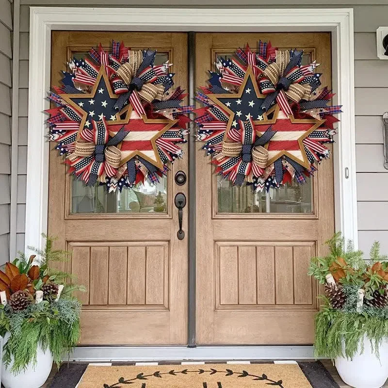 Handmade Stars and Stripes Patriotic Wreath